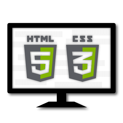 HTML und CSS Logo auf Bildschirm