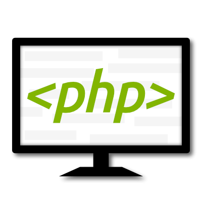 PHP Schriftzug auf Bildschirm